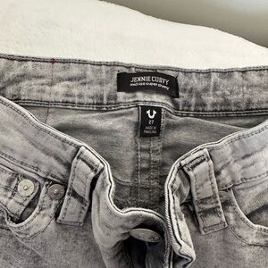 True Religion Light Gray Denim Jeans Ripped